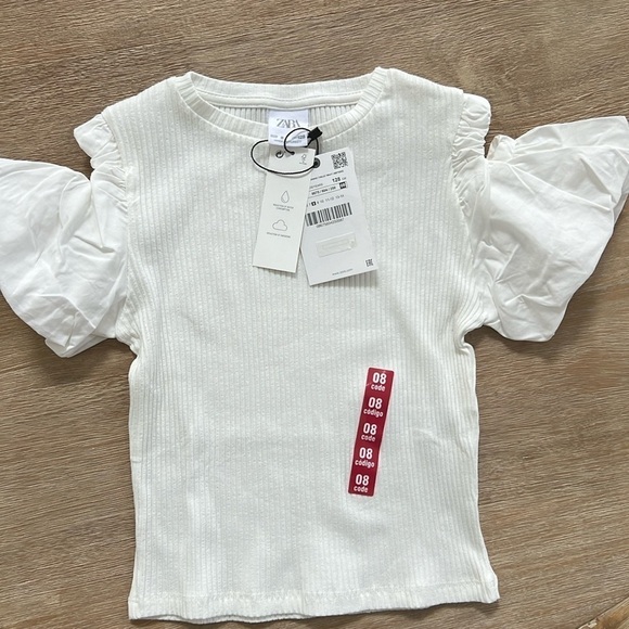 Zara Other - Zara kids girl puff sleeve short sleeve T shirt 7 8